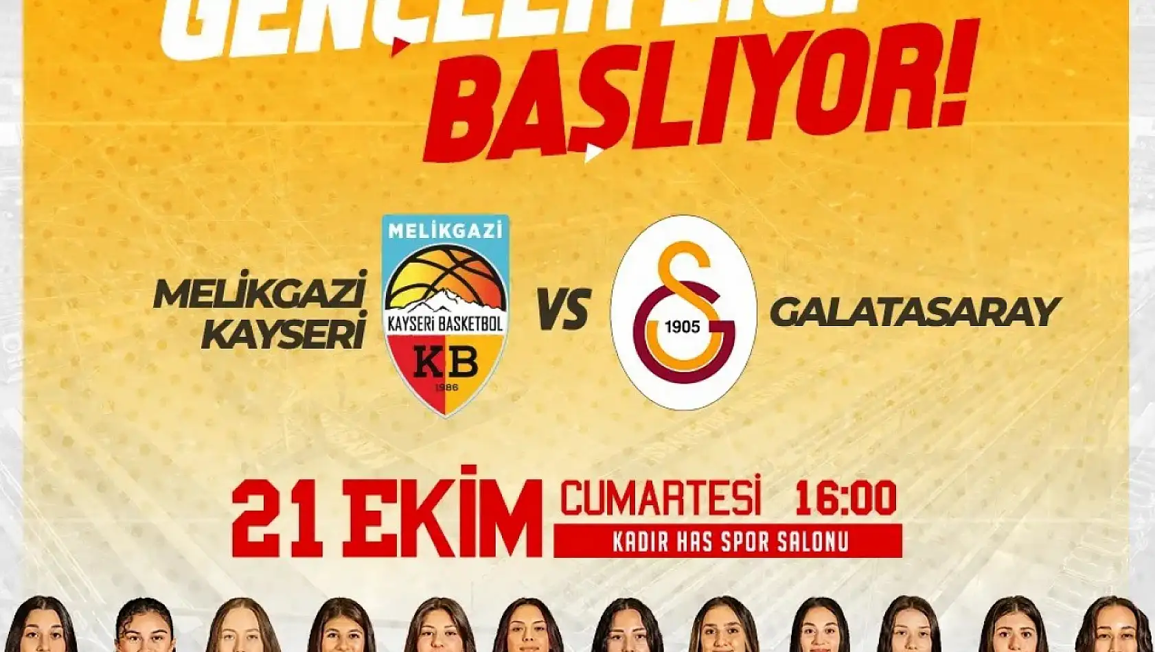 Melikgazi Basketbol'a ilk rakip Galatasaray!