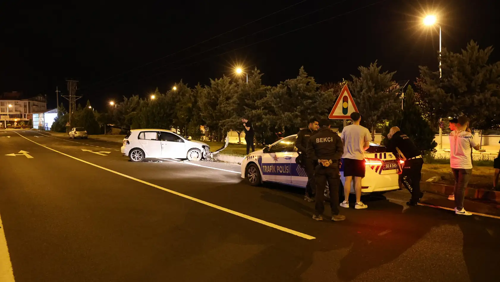 Nevşehir'de bir garip kaza- Alkollü sürücü görenleri şaşırttı!