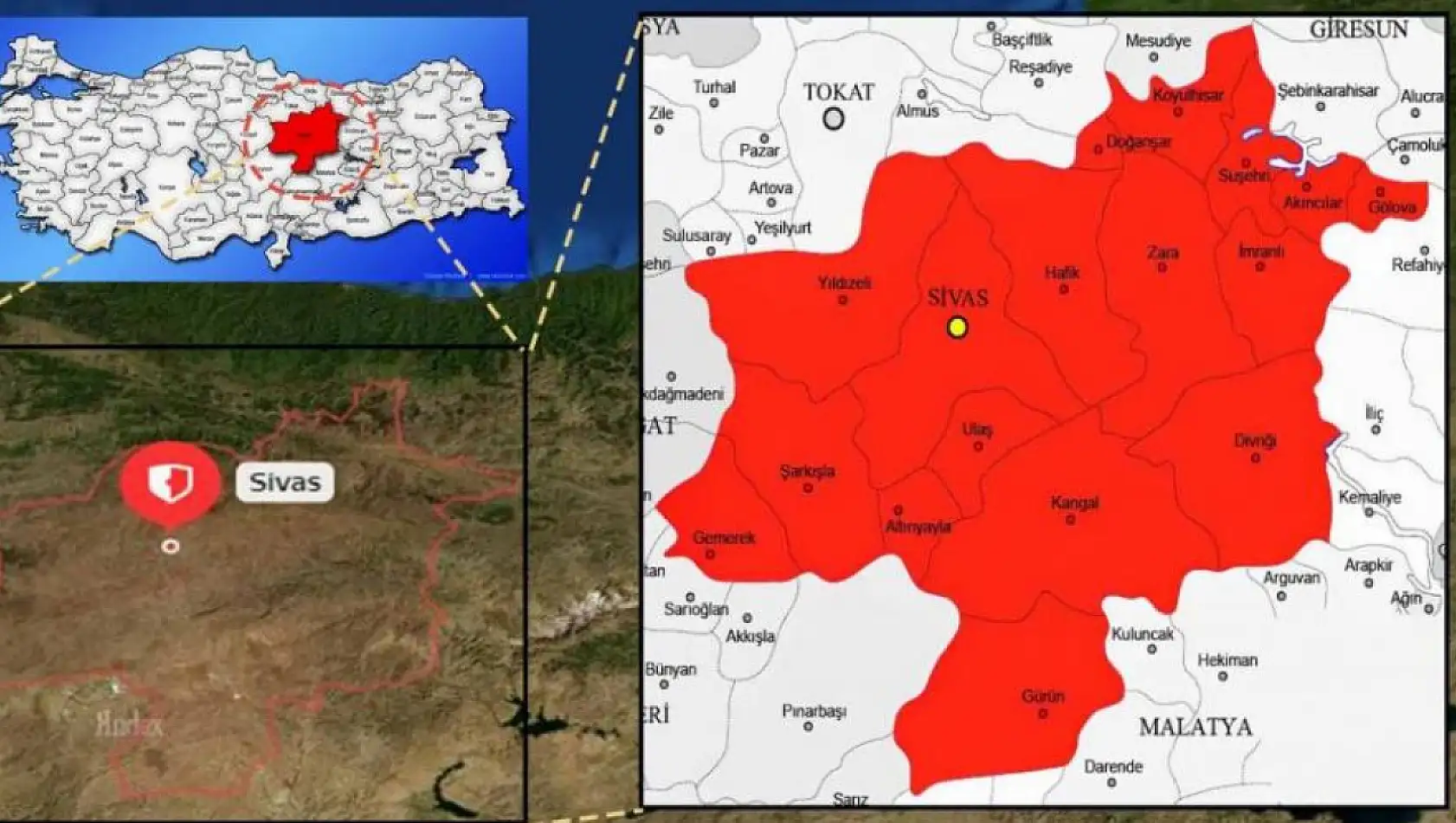 Sivas'ın ilçesi Kayseri'ye bağlandı!