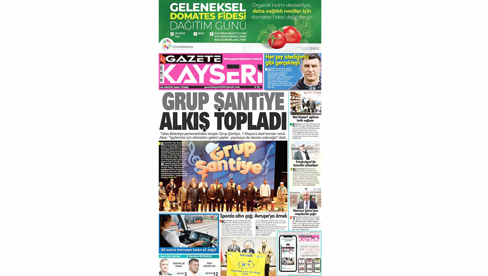 Kayseri Gazeteleri 2 Mayıs Cuma gündemi - Yerel basında öne çıkan manşetler...