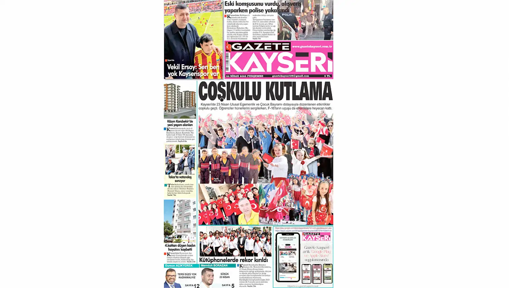 Kayseri'nin 24 Nisan gündemi – İşte öne çıkan başlıklar…