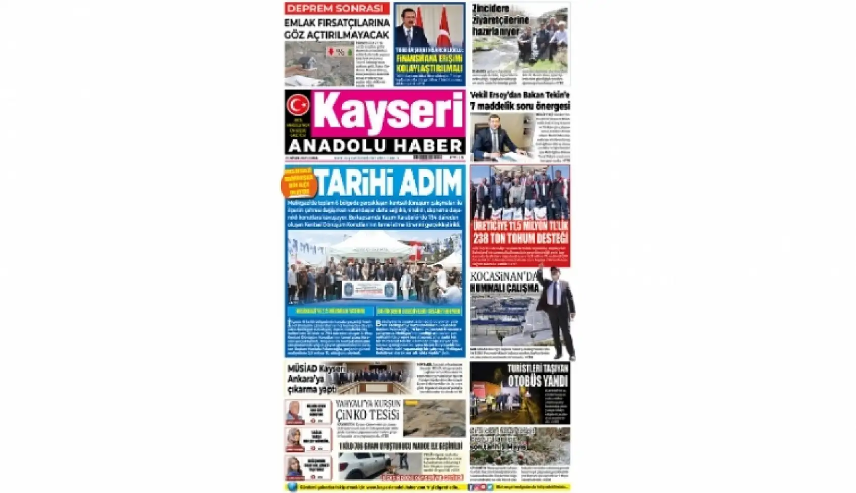 Kayseri yerel gazeteleri 25 Nisan'a hangi manşetlerle çıktı? İşte öne çıkanlar...