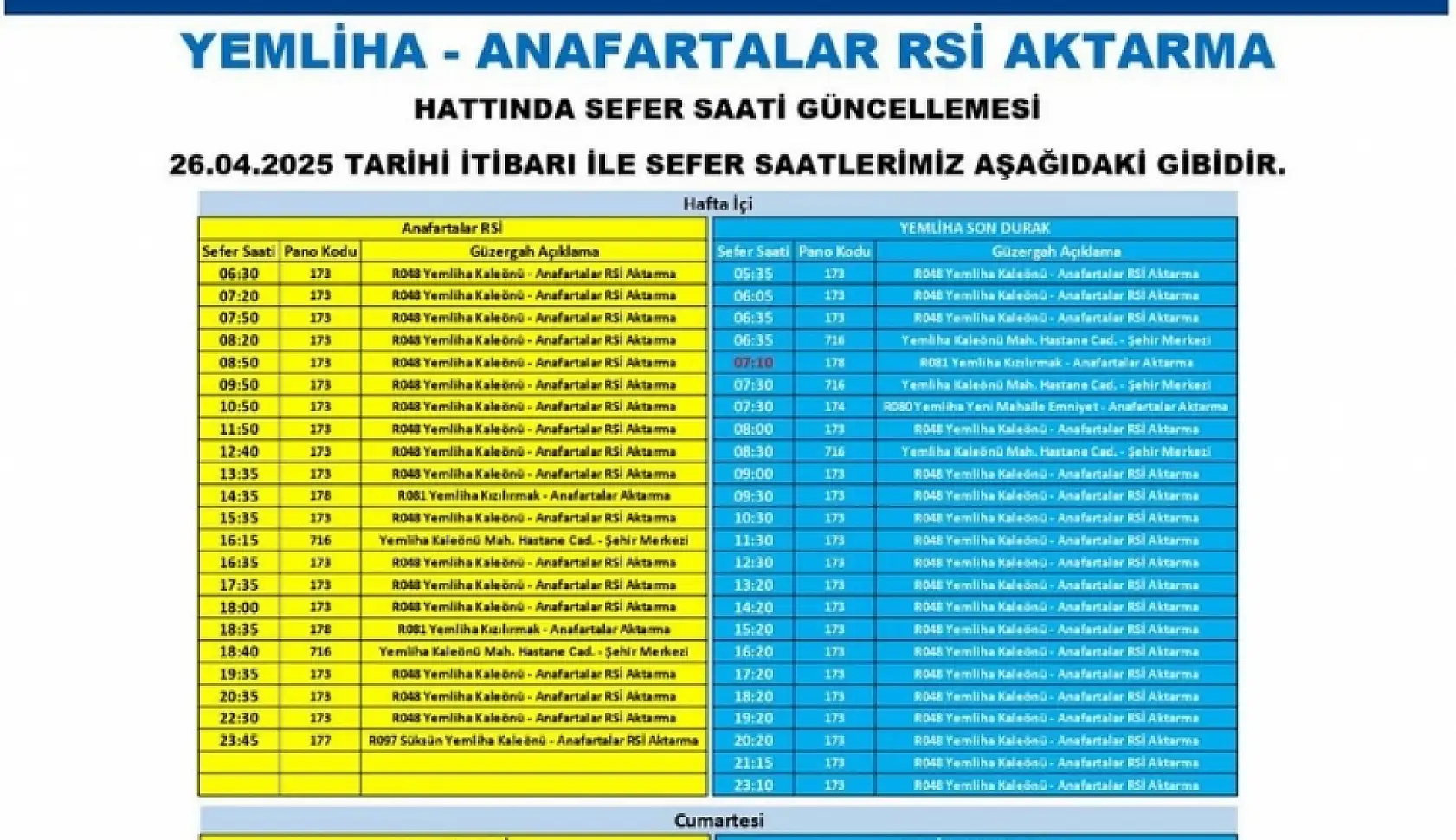 Kayseri'de toplu taşıma güzergah ve sefer saatlerinde yeni düzenlemeler yapıldı!
