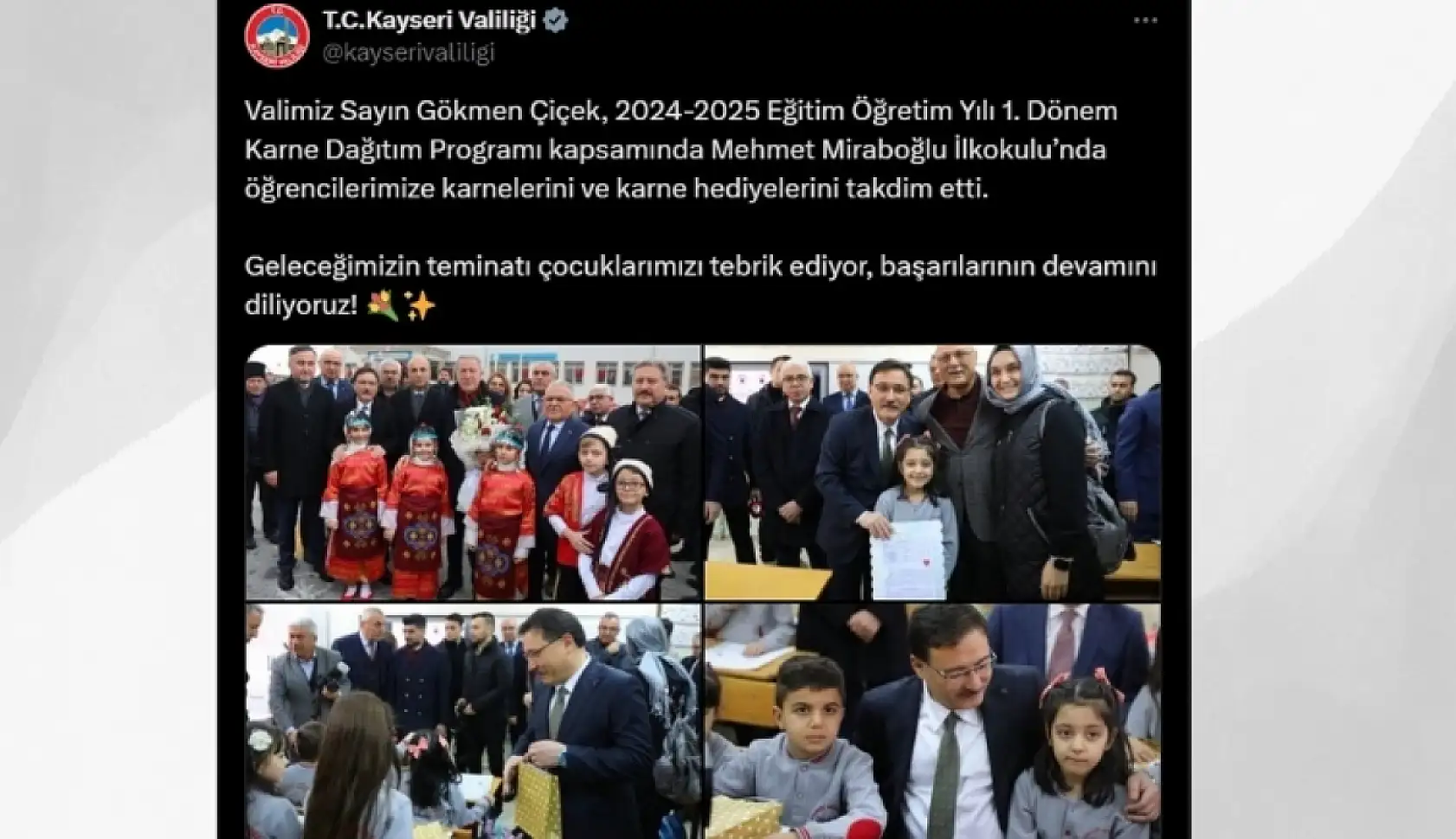 Kayseri'de sosyal medyada günün öne çıkanları: Karne heyecanı, yol çalışmaları, veda yemeği...