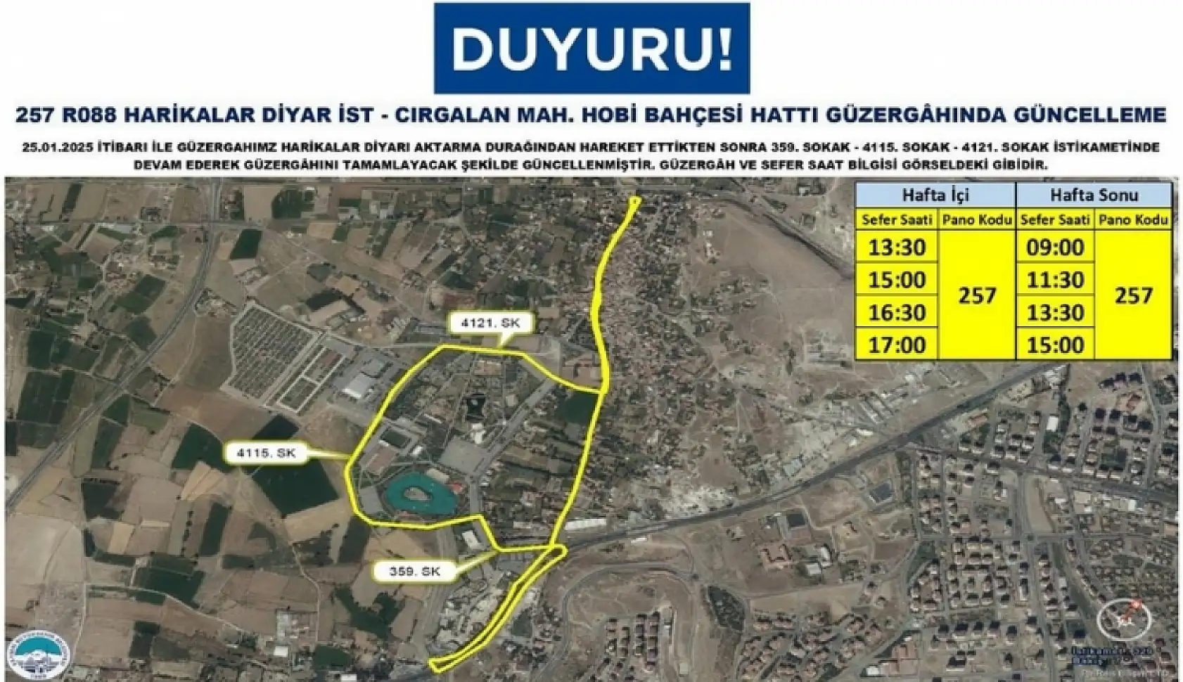 Kayseri'de otobüs sefer ve güzergahlarında değişiklik yapıldı!