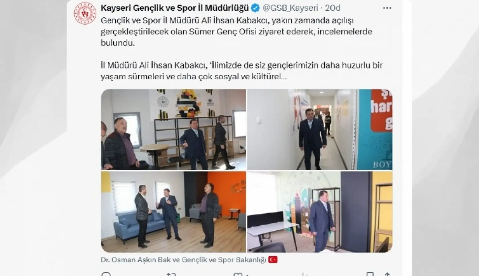 Kayseri'de sosyal medyada öne çıkanlar: Eğitim, tarım, ilçeler...