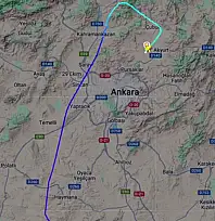 Ankara'dan kalkan özel uçak düştü