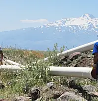 Kaski'den dev yatırım: 2.500 metre uzunluğunda, içme suyu hattı çalışmaları devam ediyor