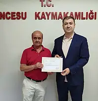 Kayseri'de emekliye ayrılan MEM şefine kaymakamdan başarı belgesi