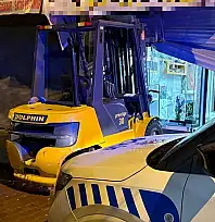 Kayseri'de forkliftle kuyumcu soydular!