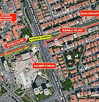 Kayseri'de iki bulvar kesişimindeki o yol taşıt trafiğine kapatılacak!