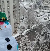 Kayseri'de kar dün yağdı, bugün görüntüleri konuşuluyor