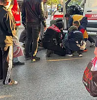Kayseri'de motorlu polis devrildi: Kadın polis hastaneye kaldırıldı
