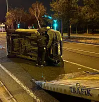 Kayseri'de önüne köpek çıkan araç yan yattı - Yaralılar var!