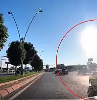Kayseri'de trafik magandası kamerada: 'Dikkatsizlik değil açıkça tehlike'