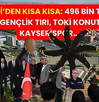 Kayseri'den Kısa Kısa: 496 Bin TL Ceza, MSB, Gençlik Tırı, TOKİ Konutları, Kayserispor…
