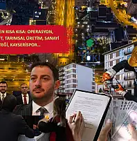 Kayseri'den Kısa Kısa: Operasyon, Sosyal Konut, Tarımsal Üretim, Sanayi Desteği, Kayserispor…