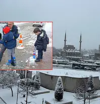 Kayseri'nin soğuk havasında servis şoförünün o görüntüsü yürekleri ısıttı!