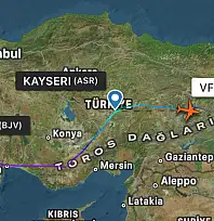 Kayseri uçağı Elazığ'a divert etti!