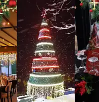 Kayserili belediyeden görkemli organizasyon:  Dev yılbaşı ağacı kuruldu!