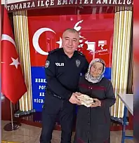 Tomarzalı yaşlı kadından polislere sürpriz