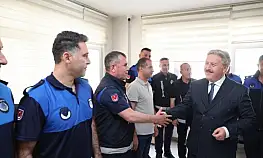 Başkan Palancıoğlu personelle bayramlaştı