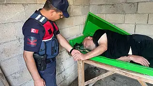 Aranan şahıs tabutun içinde bulundu