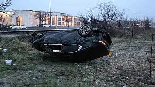 Nevşehir'de kontrolden çıkan otomobil takla attı - Yaralılar var!