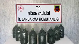Kaçak içki operasyonunda 40 litre etil alkol ele geçirildi