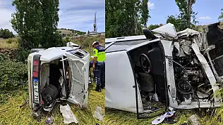 Yozgat'ta takla atan otomobilde 2 kişi yaralandı