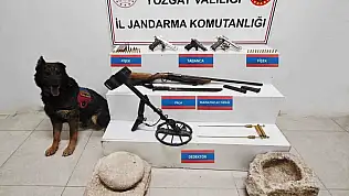 Boğazlıyan'da tarihi eser nitelikli obje ve silahlar ele geçirildi