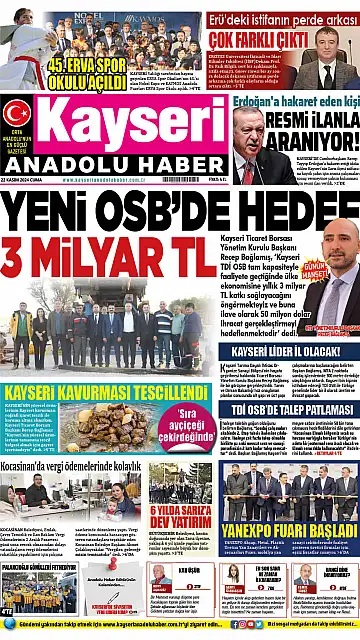 E-Gazete - Tarih: 22 Kasım 2024