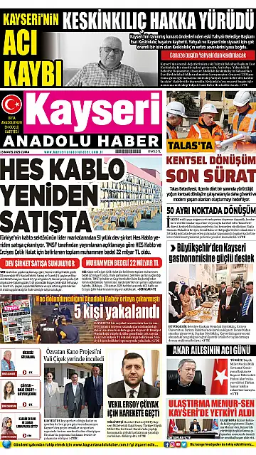 E-Gazete - Tarih: 23 Mayıs 2025