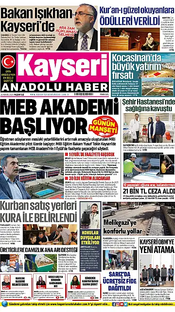 E-Gazete - Tarih: 26 Mayıs 2025