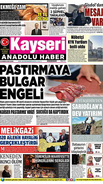 E-Gazete - Tarih: 13 Haziran 2025