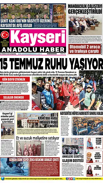 E-Gazete - Tarih: 16 Temmuz 2025