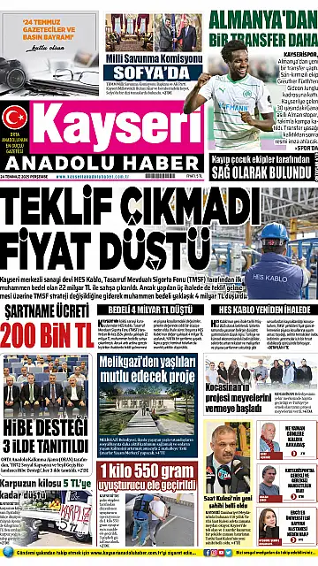 E-Gazete - Tarih: 24 Temmuz 2025