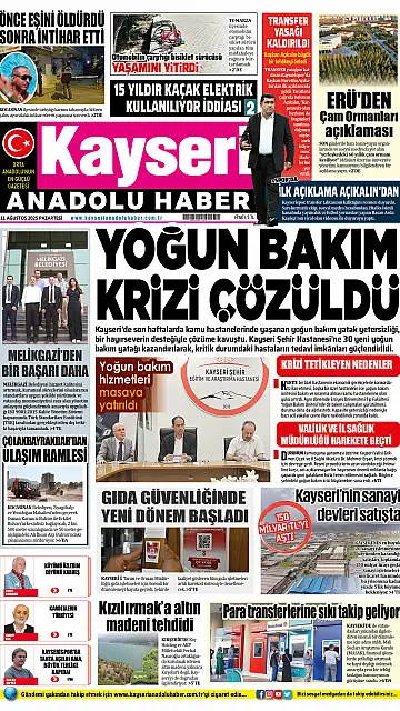E-Gazete - Tarih: 11 Ağustos 2025