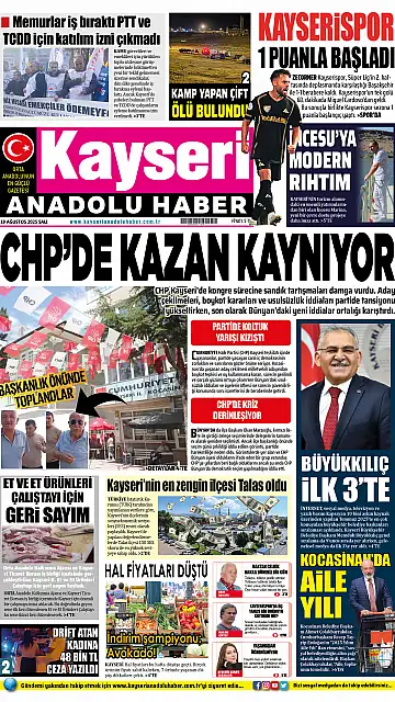 E-Gazete - Tarih: 19 Ağustos 2025