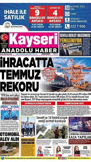 E-Gazete - Tarih: 29 Ağustos 2025