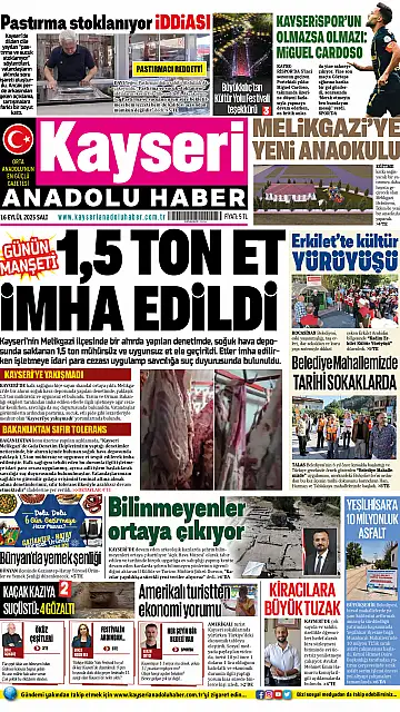 E-Gazete - Tarih: 16 Eylül 2025