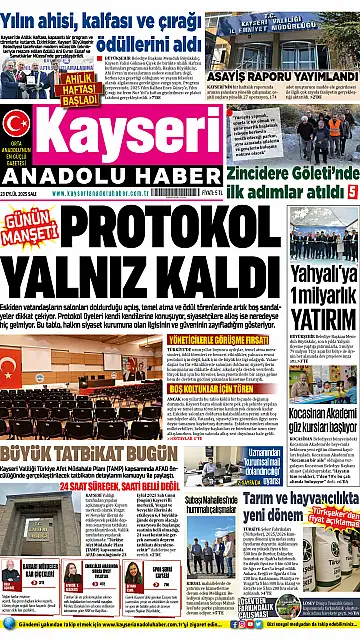 E-Gazete - Tarih: 23 Eylül 2025