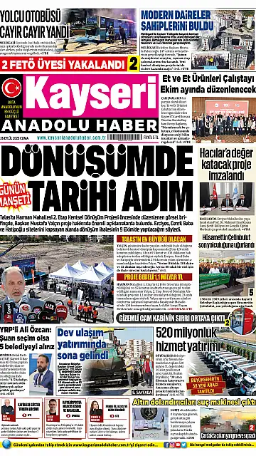 E-Gazete - Tarih: 26 Eylül 2025