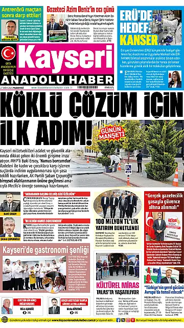 E-Gazete - Tarih: 27 Ekim 2025