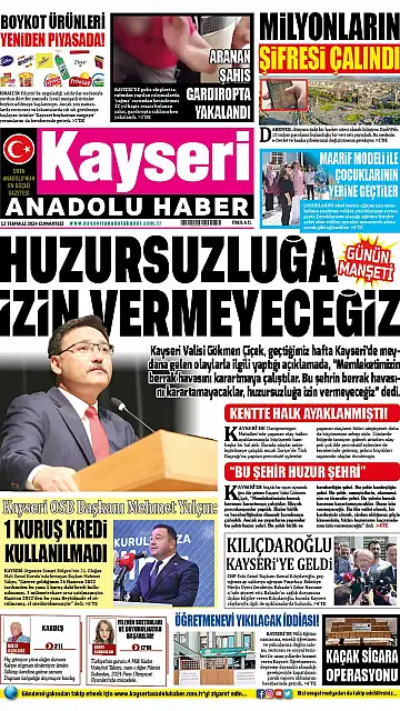 E-Gazete - Tarih: 13 Temmuz 2024