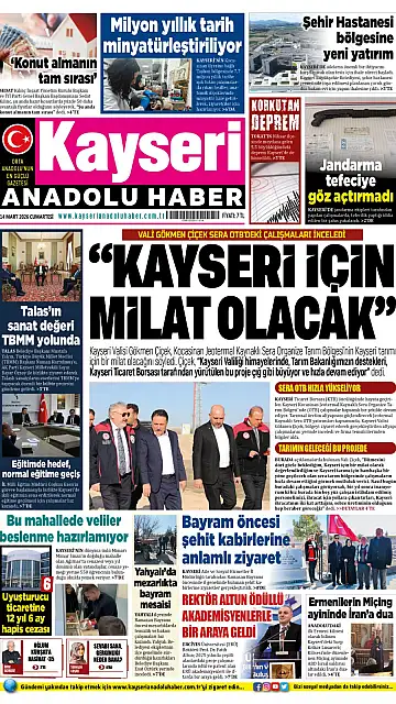 E-Gazete - Tarih: 14 Mart 2026