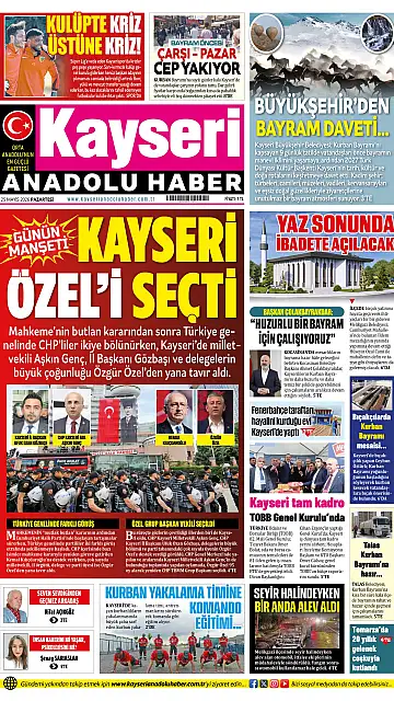 E-Gazete - Tarih: 25 Mayıs 2026