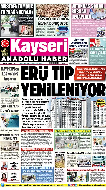 E-Gazete - Tarih: 27 Temmuz 2026