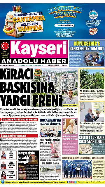 E-Gazete - Tarih: 31 Temmuz 2026
