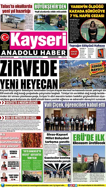 E-Gazete - Tarih: 21 Ağustos 2026